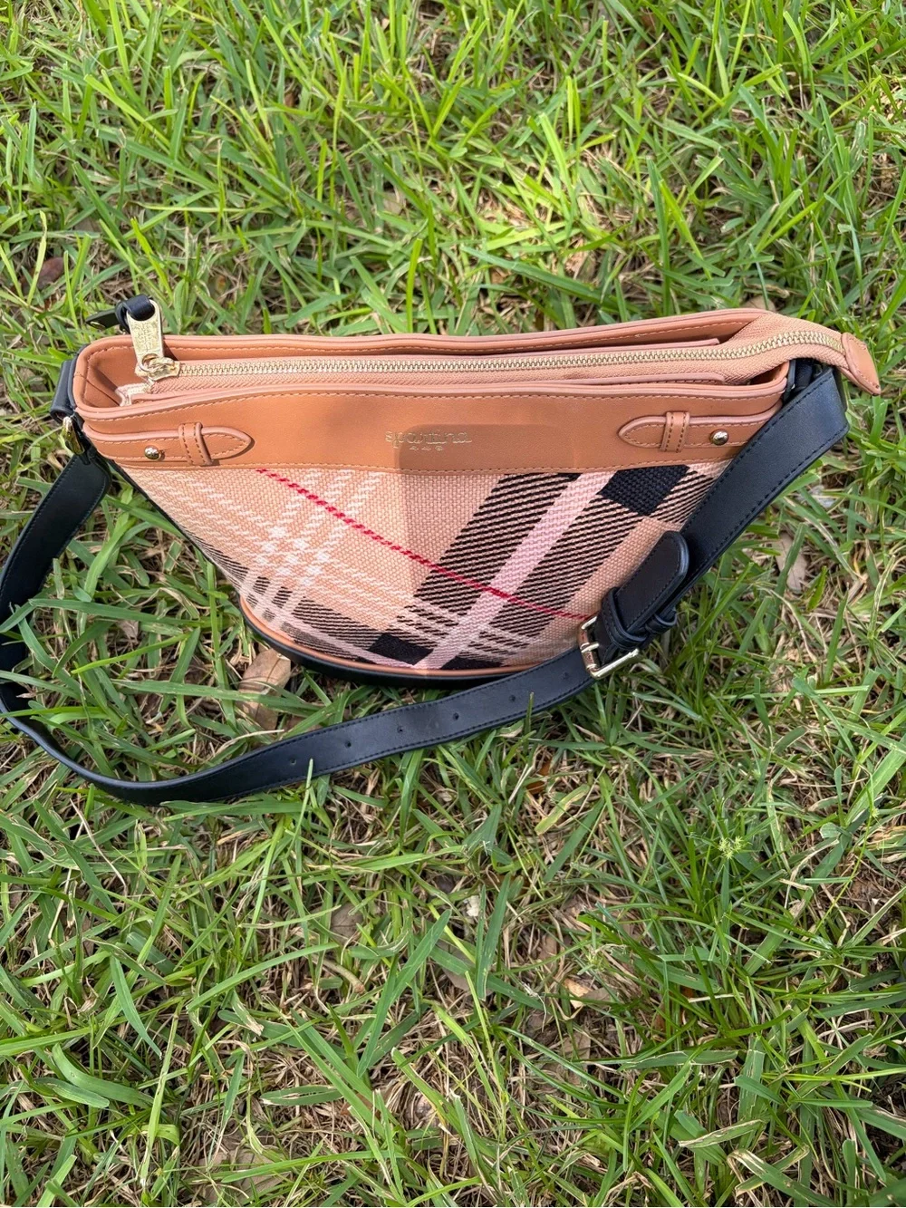 Spartina 449 Daufuskie Nova Plaid Check Shoulder Bag